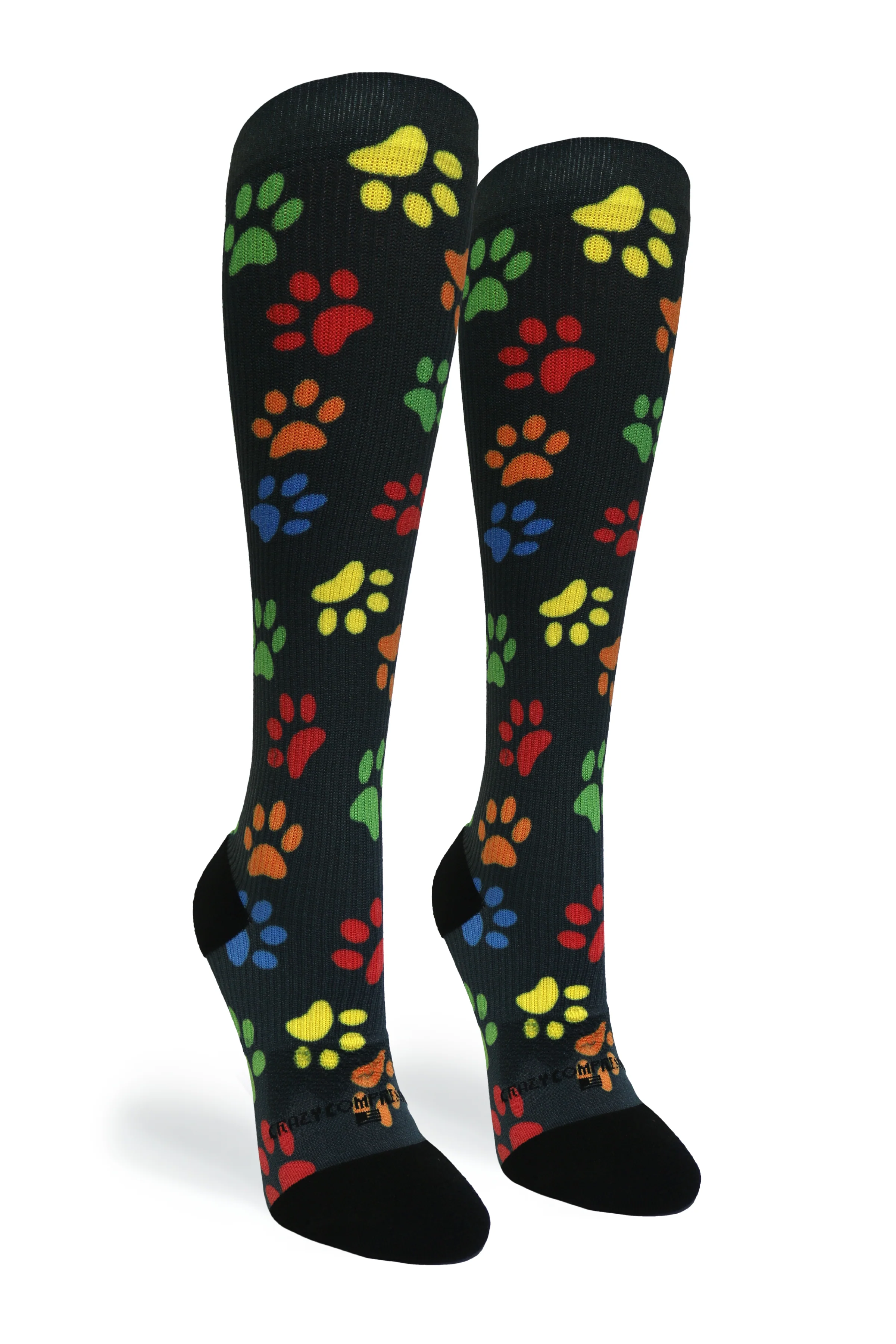 Paw Prints Black - (Standard & Extra Wide) - Image 3